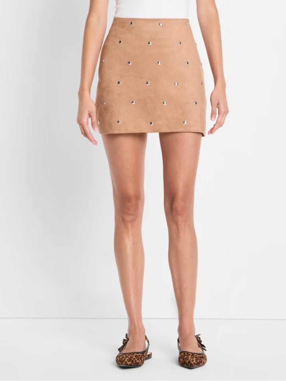 Future Collective Studded Mini A Line Skirt